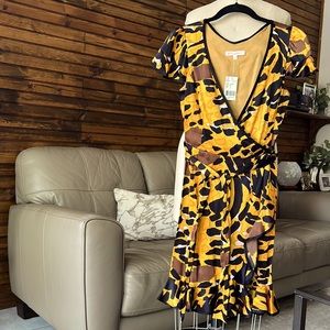 New Betsy Johnson silk wrap dress.